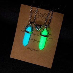 Couples, Family or Mother/Daughter Glow in Dark Hexagonal Crystal Set